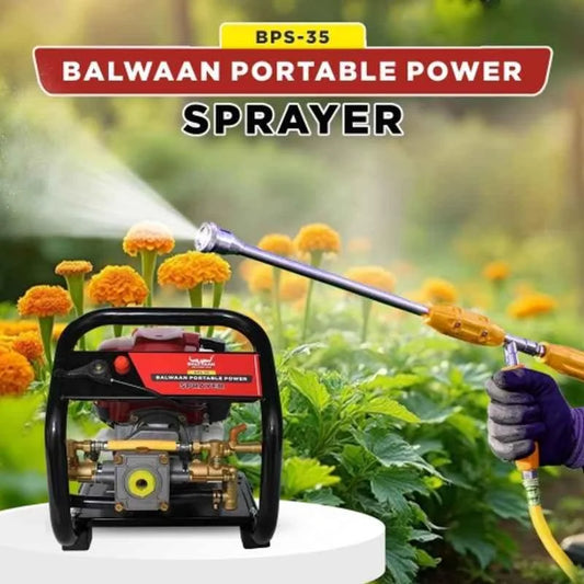 Balwaan BPS-35 1.3HP 35CC 4 Stroke Portable Power Pressure Sprayer with 50Mtr Hose pipe, MTAK EN-SP 5117