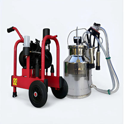 400 LPM Mobile Cow Milking Machine with Stainless Steel Bucket