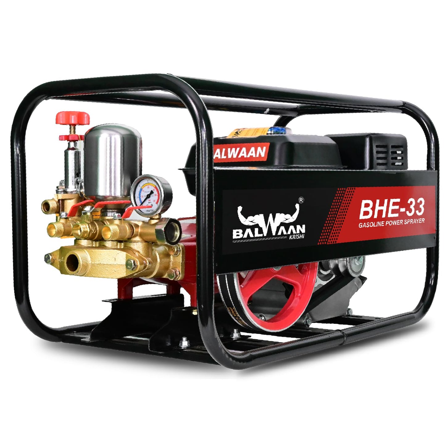 InHTP Sprayers Balwaan 33 No. HTP Sprayer with 6.5HP Engine & 50 Mtr. Hose | BHE-33