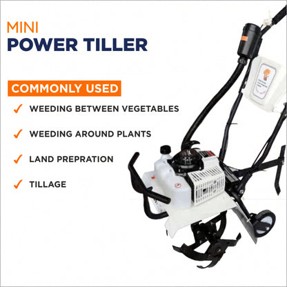 REALLY 3 HP 2 Stroke 63cc Mini Power Tiller RAPL-RH-6301