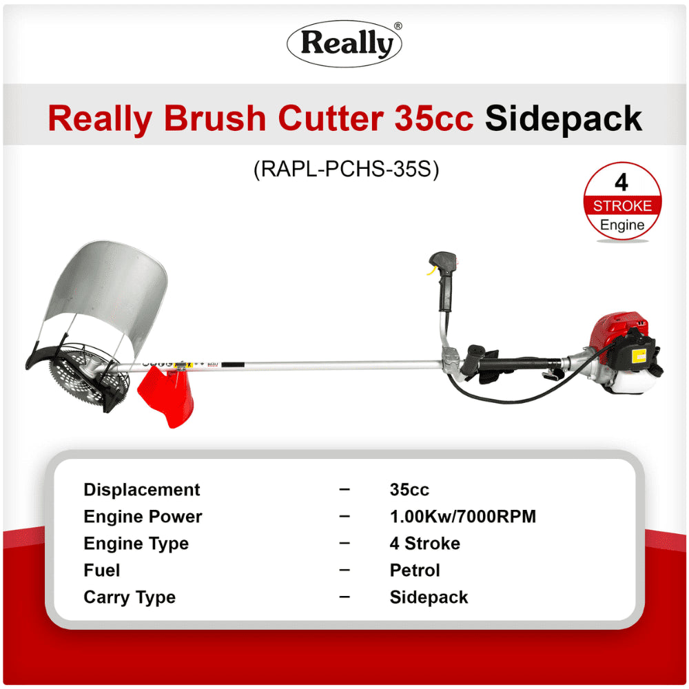 REALLY 4 Stroke Petrol Brush Cutter ISI Approved RAPL-PCHS-35S-ISM