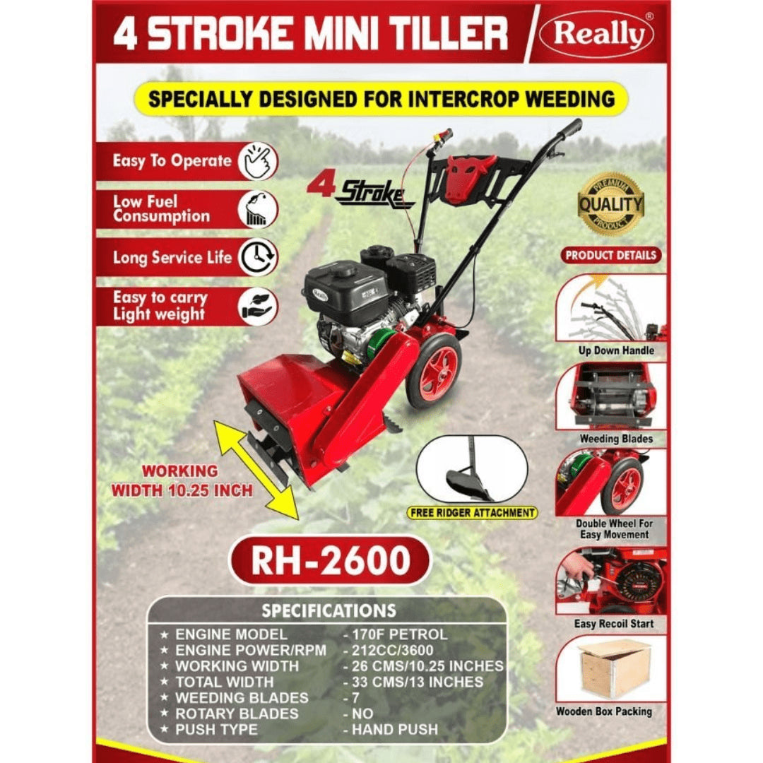 REALLY 7 HP 212 CC 4 Stroke Mini Power Weeder RH-2600