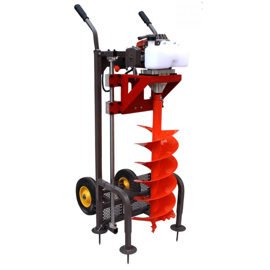 REALLY 63CC Trolley Stand Petrol Earth Auger with Wheels RAPL-PHD-6801